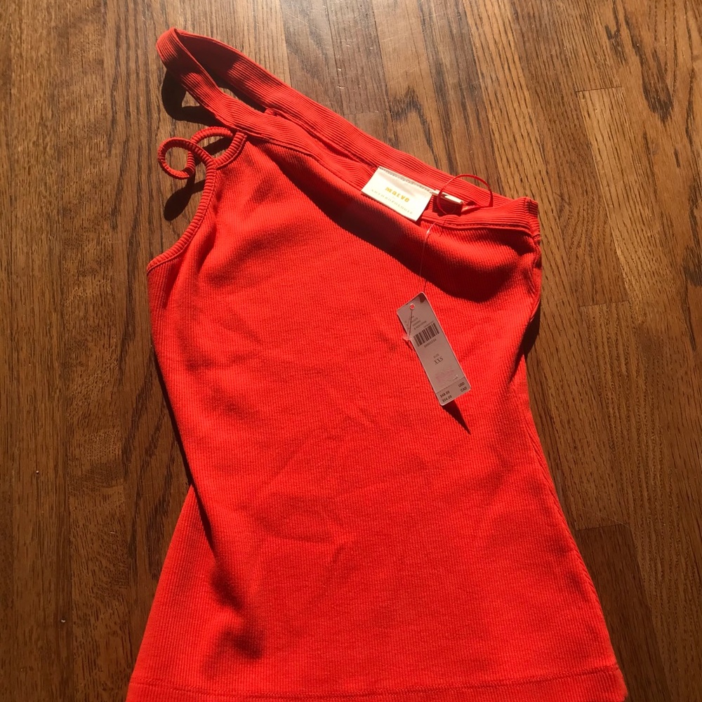 Maeve Orange One Shoulder Top